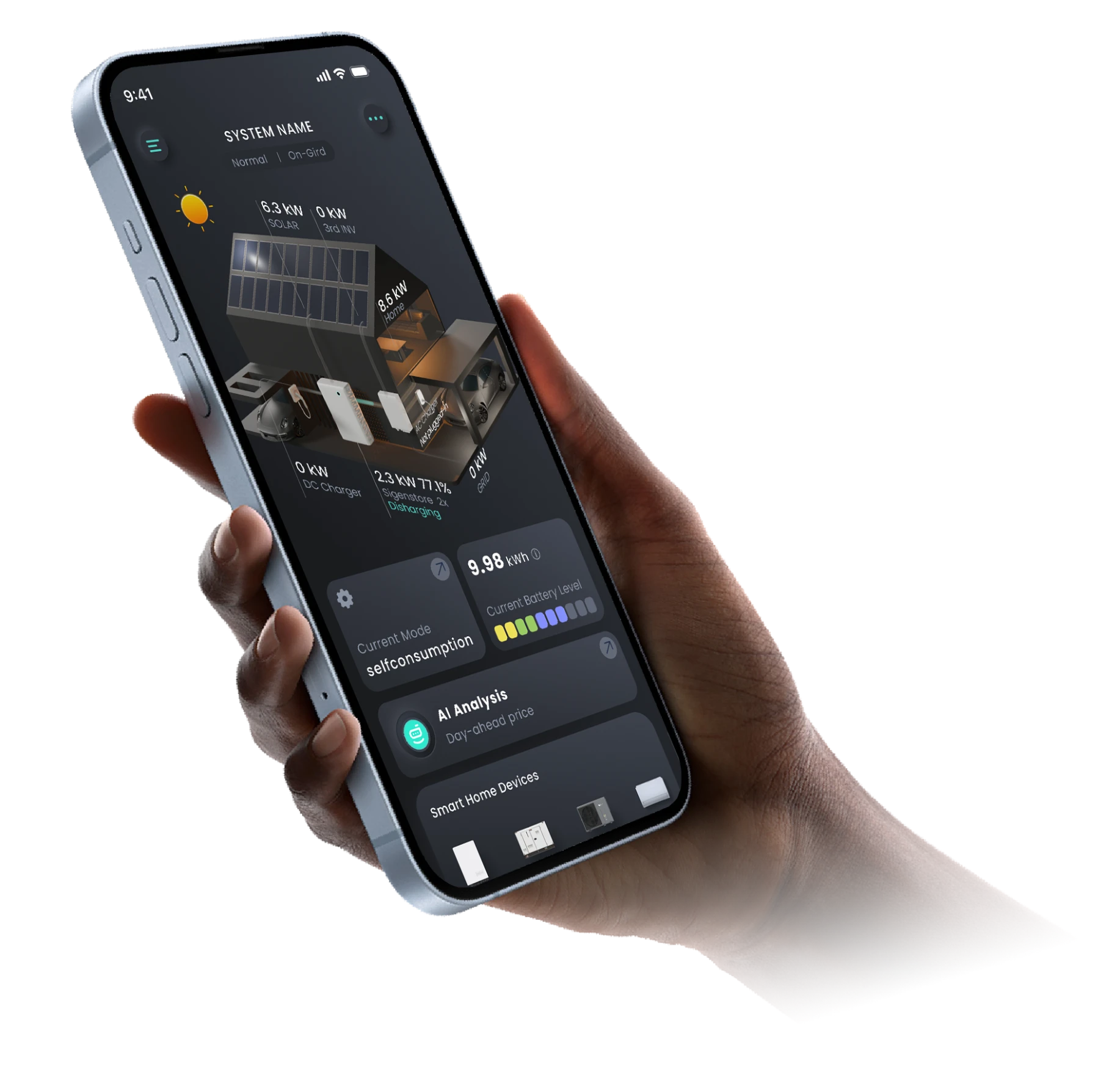 mySigen App auf einem Smartphone